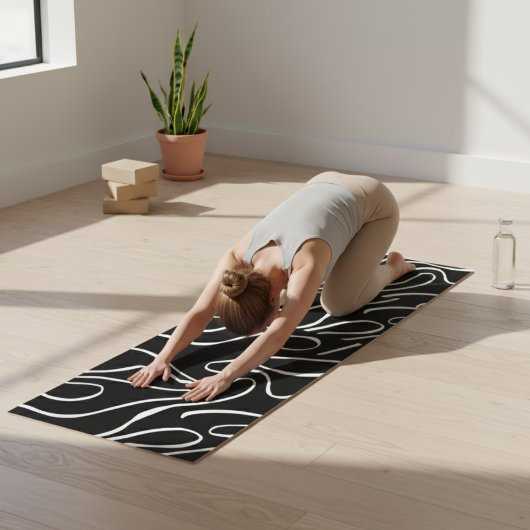 Ebb and Flow 2 - Zwart op wit Set Yogamat