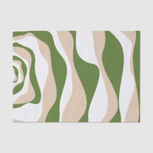 Ebb and Flow 4 - Wit, Zand en Palm Groen Tissuepapier