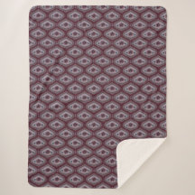 Ebb and Flow Maroon Motief Sherpa Dekbed