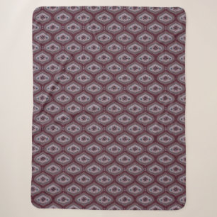 Ebb and Flow Maroon Motief Sherpa Dekbed Deken