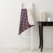 Ebb and Flow Maroon Motief Sherpa Dekbed Deken (In situ)