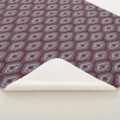 Ebb and Flow Maroon Motief Sherpa Dekbed Deken (3/4)