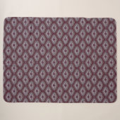 Ebb and Flow Maroon Motief Sherpa Dekbed Deken (Voorkant (horizontaal))