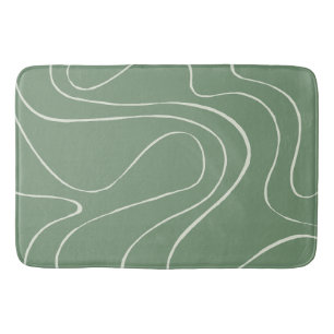 Ebb en Flow 2 in groen Badmat