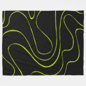 Ebb en Flow 2 in Lime Green en Black Fleece Deken (Voorkant (Horizontaal))