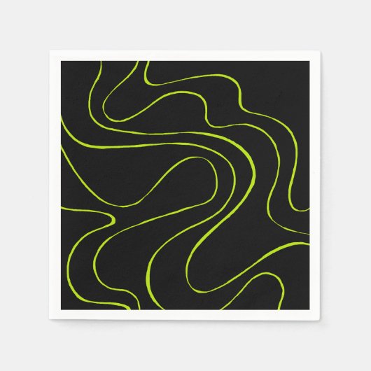 Ebb en Flow 2 in Lime Green en Black Servet (Voorkant)