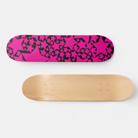 Ebb en Flow 2 in zwart en magenta Skateboard (Horizontaal)