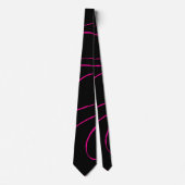 Ebb en Flow 2 - Magenta en Zwart Stropdas (Voorkant)