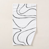 Ebb en Flow 2 - zwart en wit Bad Handdoek (Handdoek)