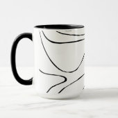 Ebb en Flow 2 - zwart en wit Mok (Links)