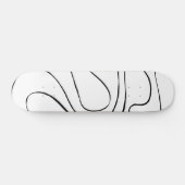 Ebb en Flow 2 - zwart en wit Skateboard (Horizontaal)
