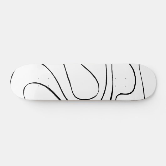 Ebb en Flow 2 - zwart en wit Skateboard (Horizontaal)