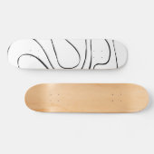 Ebb en Flow 2 - zwart en wit Skateboard (Horizontaal)