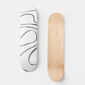 Ebb en Flow 2 - zwart en wit Skateboard (Voorkant)