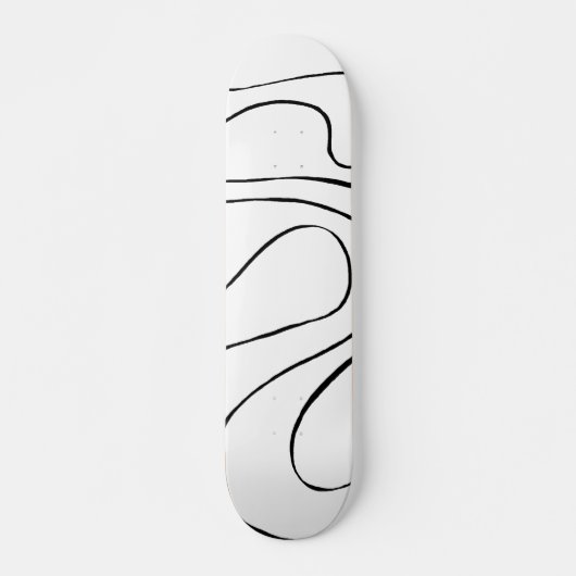 Ebb en Flow 2 - zwart en wit Skateboard (Voorkant)