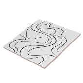 Ebb en Flow 2 - zwart en wit Tegeltje (Zijkant)