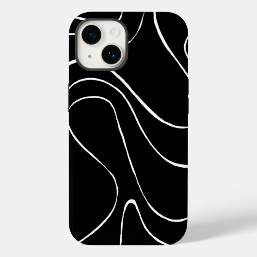 Ebb en Flow 2 - zwart op wit Case-Mate iPhone Case (Achterkant)