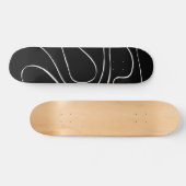 Ebb en Flow 2 - zwart op wit Skateboard (Horizontaal)