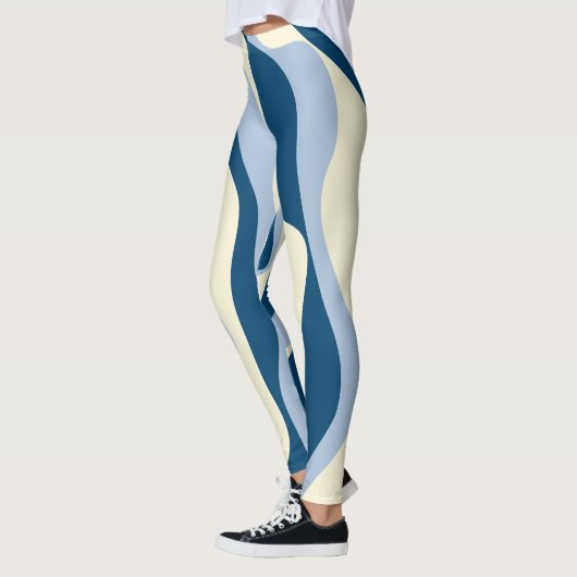 Ebb en Flow 4 - Donkerblauw, Lichtblauw en Crème Leggings (Links)