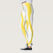 Ebb en Flow 4 in citroengeel en wit Leggings (Links)