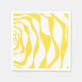 Ebb en Flow 4 in citroengeel en wit Servet (Voorkant)