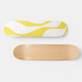 Ebb en Flow 4 in citroengeel en wit Skateboard (Horizontaal)