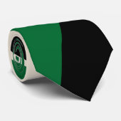 Ebb en Flow 4 in groen, crème en zwart Stropdas (Opgerold)