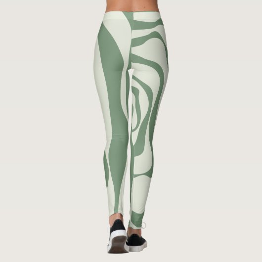 Ebb en Flow 4 in groen Leggings (Achterkant)