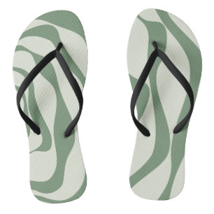 Ebb en Flow 4 in groen Teenslippers