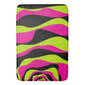 Ebb en Flow 4 in Lime Green, Hot Pink en Black Badmat (Voorkant Verticaal)