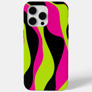 Ebb en Flow 4 in Lime Green, Hot Pink en Black iPhone 15 Pro Max Hoesje