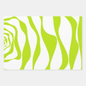 Ebb en Flow 4 in Lime Groen en Wit Inpakpapier Vel (Voorkant)