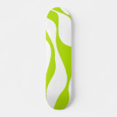 Ebb en Flow 4 in Lime Groen en Wit Skateboard (Voorkant)