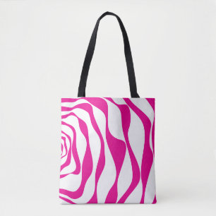 Ebb en Flow 4 in Magenta en Wit Draagtas