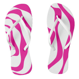 Ebb en Flow 4 in Magenta en Wit Teenslippers