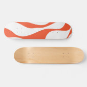 Ebb en Flow 4 in Sinaasappel en wit Skateboard (Horizontaal)