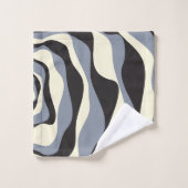 Ebb en Flow 4 in Zwart, Grijs, en Cream Bad Handdoek (Wasdoekje)