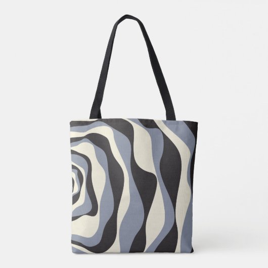 Ebb en Flow 4 in Zwart, Grijs, en Cream Draagtas (Achterkant)