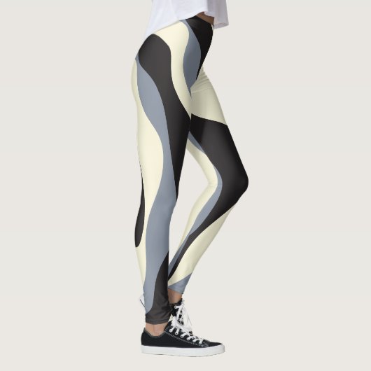 Ebb en Flow 4 in Zwart, Grijs, en Cream Leggings (Rechts)