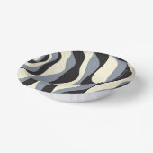 Ebb en Flow 4 in Zwart, Grijs, en Cream Papieren Kommen (Gebogen)