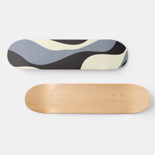 Ebb en Flow 4 in Zwart, Grijs, en Cream Skateboard (Horizontaal)