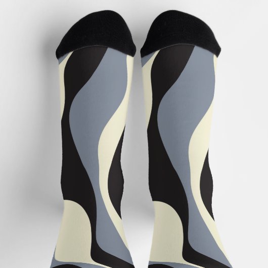 Ebb en Flow 4 in Zwart, Grijs, en Cream Sokken (Top)