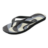 Ebb en Flow 4 in Zwart, Grijs, en Cream Teenslippers (Schuin)