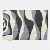 Ebb en Flow 4 in Zwart, Grijs, en Cream Theedoek (Horizontaal)