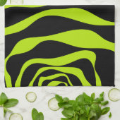 Ebb en Flow 4 - Lime Green Theedoek (Gevouwen)