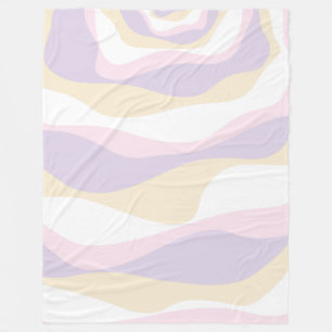 Ebb en Flow 4 - Pastel Roze, Geel en Paars Fleece Deken