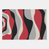 Ebb en Flow 4 - Rood, grijs, zwart en bonwit Inpakpapier Vel (Voorkant)