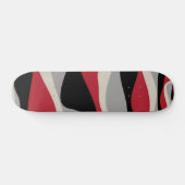 Ebb en Flow 4 - Rood, grijs, zwart en bonwit Skateboard (Horizontaal)