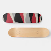 Ebb en Flow 4 - Rood, grijs, zwart en bonwit Skateboard (Horizontaal)