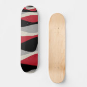Ebb en Flow 4 - Rood, grijs, zwart en bonwit Skateboard (Voorkant)